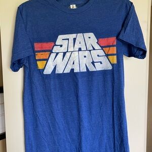 Lot of 2 Star Wars Blue Graphic T-Shirts